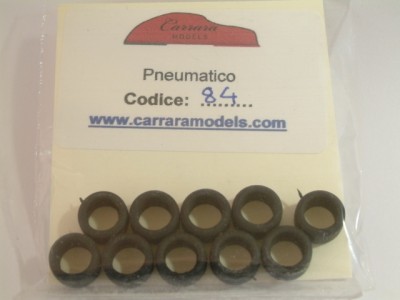 CM-P84 n° 10 Pneumatico in gomma battistrada slick misure DE 11 x DI 7,5 x L 7 - scala 1:43